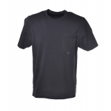 C.P. Company - T-Shirt Girocollo con Maxi Taschino - Blu - Luxury Exclusive Collection