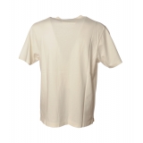 C.P. Company - T-Shirt Girocollo con Maxi Taschino - Bianco - Luxury Exclusive Collection