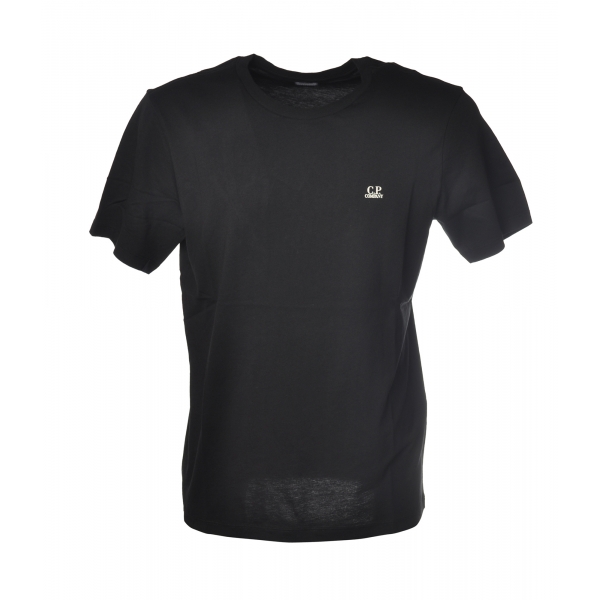 C.P. Company - T-Shirt Girocollo con Logo - Nero - Luxury Exclusive Collection