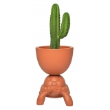 Qeeboo - Turtle Carry - Terracotta - Qeeboo Planter and Champagne Cooler by Marcantonio - Furnishing - Home