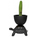 Qeeboo - Turtle Carry - Black - Qeeboo Planter and Champagne Cooler by Marcantonio - Furnishing - Home