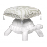 Qeeboo - Turtle Carry Pouf - White - Qeeboo Pouf by Marcantonio - Furnishing - Home