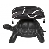 Qeeboo - Turtle Carry Pouf - Black - Qeeboo Pouf by Marcantonio - Furnishing - Home