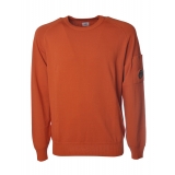 C.P. Company - Pullover Made of Cotton Crepe - Orange - Sweater - Luxury Exclusive Collection