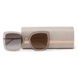 Jimmy Choo - Dany - Grey and Gold Square-Frame Sunglasses - Jimmy Choo Eyewear
