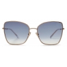 Jimmy Choo - Alexis - Rose Gold Square-Frame Sunglasses with Glitter Fabric - Jimmy Choo Eyewear