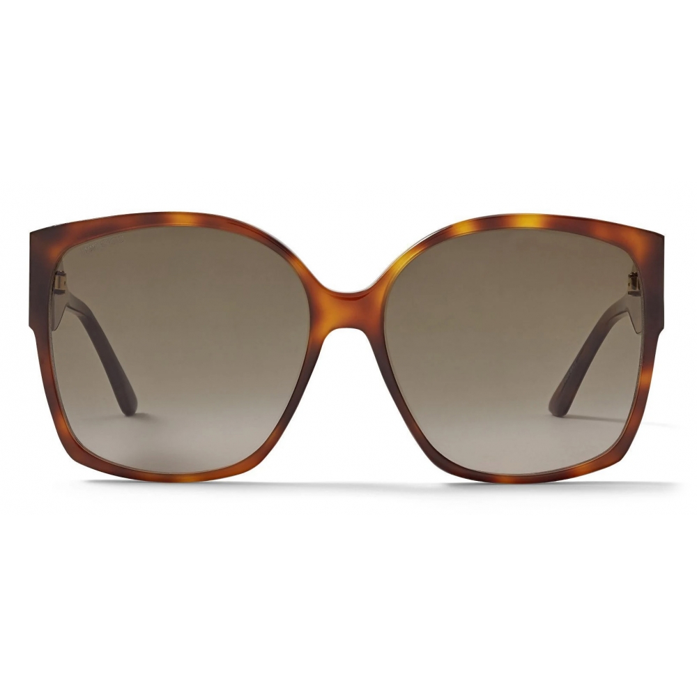Jimmy Choo - Noemi - Dark Havana Square-Frame Sunglasses with 
