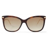 Jimmy Choo - Steff - Occhiali da Sole con Montatura Avana Glitterata con Aste Ondulate - Jimmy Choo Eyewear