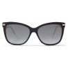 Jimmy Choo - Steff - Black Square-Frame Sunglasses with Wavy Copper Gold Temples - Jimmy Choo Eyewear