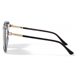 Jimmy Choo - Steff - Black Square-Frame Sunglasses with Wavy Copper Gold Temples - Jimmy Choo Eyewear
