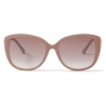 Jimmy Choo - Aly - Nude Glitter Cat-Eye Sunglasses with Swarovski Crystal Embellishment - Jimmy Choo Eyewear