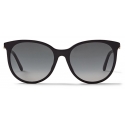 Jimmy Choo - Ilana - Black Oval-Frame Sunglasses with Copper Gold JC Emblem - Jimmy Choo Eyewear