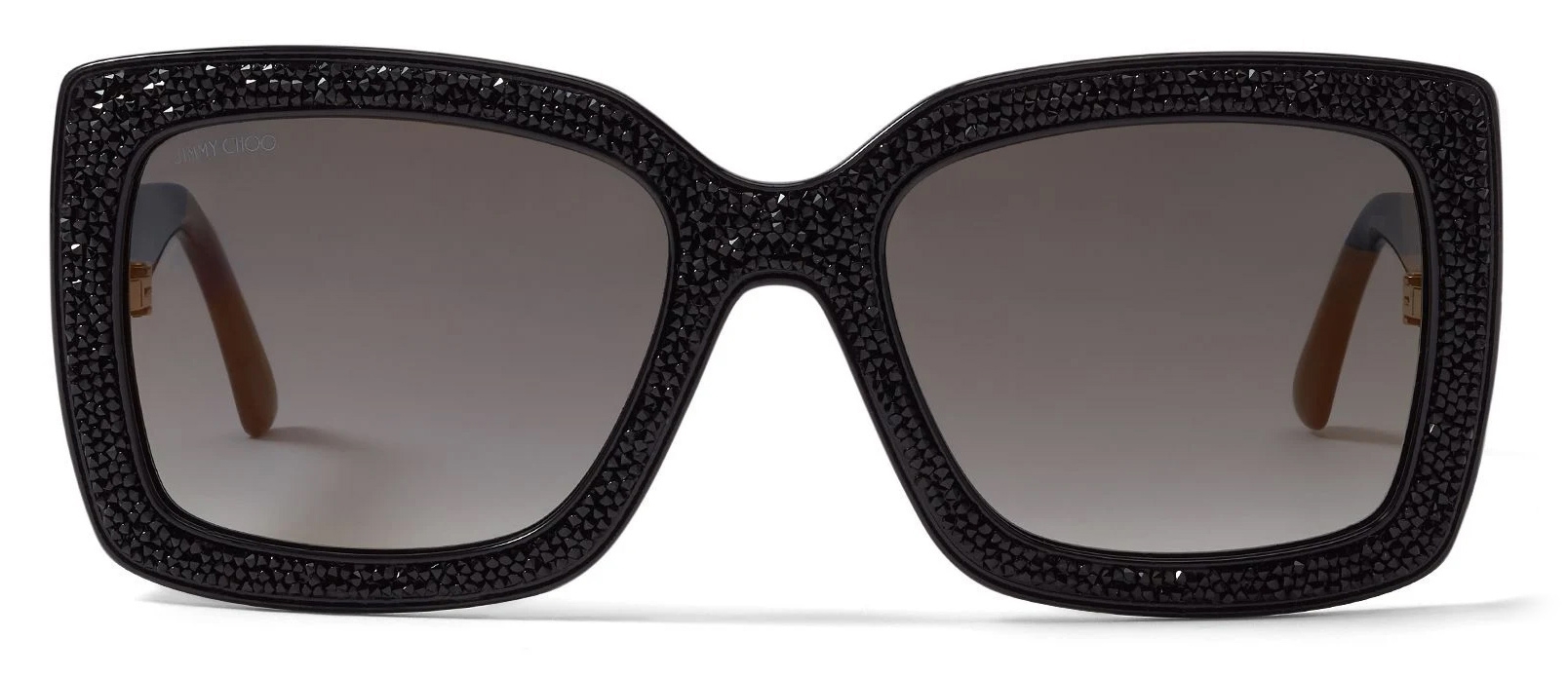 Wirwar keuken Renderen Jimmy Choo - Viv - Black Swarovski Crystal Square-Frame Sunglasses - Jimmy  Choo Eyewear - Avvenice