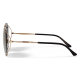 Jimmy Choo - Tinka - Rose Gold Oval-Frame Sunglasses with Crystal Embellishment - Jimmy Choo Eyewear