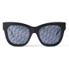 Jimmy Choo - Jan - Black Square-Frame Sunglasses with JC Lense Logo - Jimmy Choo Eyewear