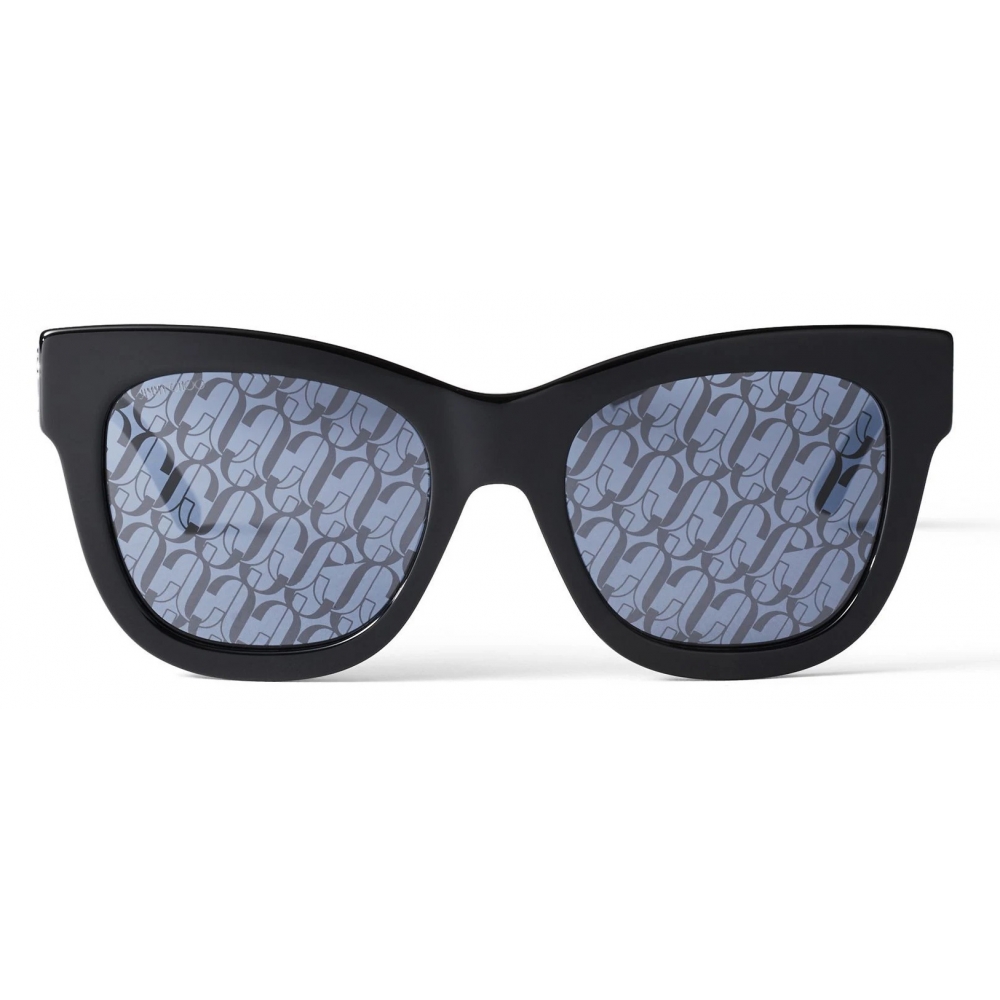 Jimmy Choo - Jan - Black Square-Frame Sunglasses with JC Lense 