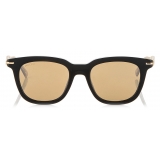 Jimmy Choo - Amos - Black Square Sunglasses with Silver Mirror Lenses - Jimmy Choo Eyewear