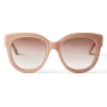 Jimmy Choo - Jill - Black Glitter Cat-Eye Suglasses with Gold JC Logo - Jimmy Choo Eyewear