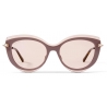 Jimmy Choo - Jill - Occhiali da Sole Cat-Eye Neri Con Glitter e Logo JC Dorato - Jimmy Choo Eyewear