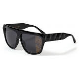 Jimmy Choo - Duane - Black Square-Frame Sunglasses with Printed Jimmy Choo Logo - Jimmy Choo Eyewear