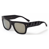 Jimmy Choo - Dude - Black Square-Frame Sunglasses with Textured Temples - Jimmy Choo Eyewear
