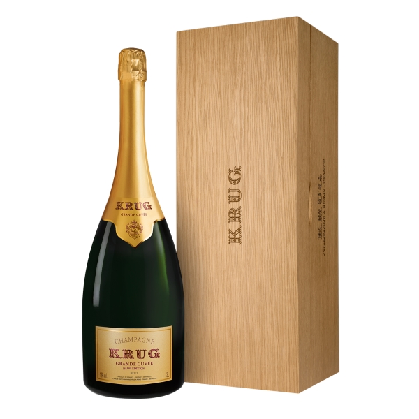 Krug Champagne - Grande Cuvée - Jéroboam - Cassa Legno - Pinot Noir - Luxury Limited Edition - 3 l
