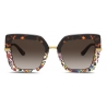 Dolce & Gabbana - Occhiale da Sole Half Print - Stampa Carretto - Dolce & Gabbana Eyewear
