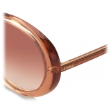 Chloé - Occhiali da Sole Ovali da Donna Esther in Materiale di Origine Bio - Peach - Chloé Eyewear