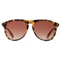 Chloé - Esther Aviator Sunglasses for Women in a Bio-based Material - Light Havana Peach - Chloé Eyewear