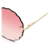 Chloé - Occhiali da Sole Rotondi Rosie in Metallo - Oro Rosa - Chloé Eyewear