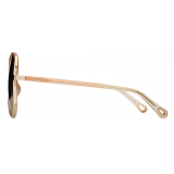 Chloé - Franky Butterfly Sunglasses for Women in Mixed Materials - Apricot Sand Nude - Chloé Eyewear