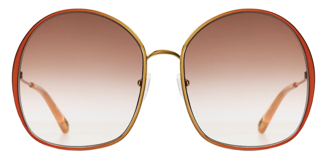 Chloé - Irene Oval Metal Sunglasses - Dark Brown Khaki - Chloé Eyewear -  Avvenice