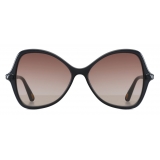Chloé - Occhiali da Sole da Donna a Farfalla Billie in Materiale di Origine Bio - Blu Navy Marrone - Chloé Eyewear