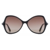 Chloé - Billie Butterfly Sunglasses for Women in a Bio-based Material - Navy Blue Brown - Chloé Eyewear