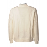 C.P. Company - Sweatshirt with Front Zip Closure and Snap Buttons - Cream - Luxury Exclusive Collection