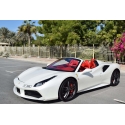 Superior Car Rental - Ferrari 488 Spider - White - Exclusive Luxury Rent