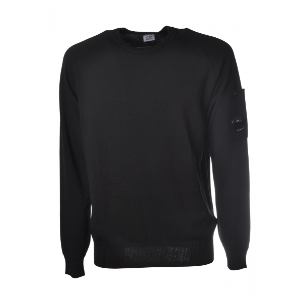 C.P. Company - Pullover Made of Cotton Crepe - Black - Sweater - Luxury Exclusive Collection
