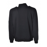 C.P. Company - Sweatshirt with Front Zip Closure and Snap Buttons - Blue - Luxury Exclusive Collection