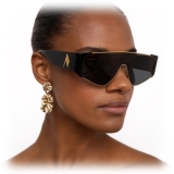 The Attico - The Attico Carlijn Shield Sunglasses in Black - ATTICO2C3SUN -The Attico Eyewear by Linda Farrow