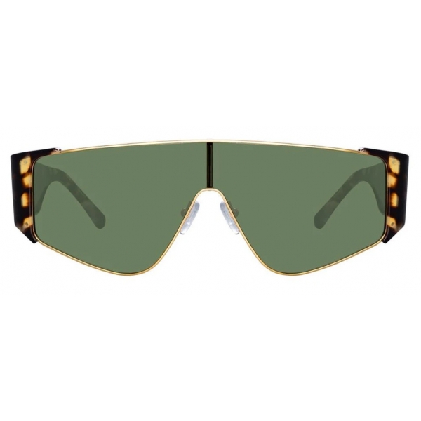 The Attico - The Attico Carlijn Shield Sunglasses in Tortoiseshell - ATTICO2C2SUN - The Attico Eyewear by Linda Farrow