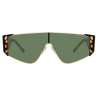 The Attico - The Attico Carlijn Shield Sunglasses in Tortoiseshell - ATTICO2C2SUN - The Attico Eyewear by Linda Farrow
