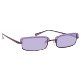 The Attico - The Attico Dana Rectangular Sunglasses in Purple - ATTICO5C2SUN - The Attico Eyewear by Linda Farrow