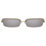 The Attico - The Attico Dana Rectangular Sunglasses in Silver - ATTICO5C3SUN - The Attico Eyewear by Linda Farrow