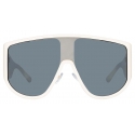 The Attico - The Attico Dana Iman Shield Sunglasses in Cream - ATTICO1C3SUN - The Attico Eyewear by Linda Farrow