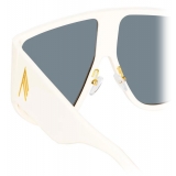 The Attico - The Attico Dana Iman Shield Sunglasses in Cream - ATTICO1C3SUN - The Attico Eyewear by Linda Farrow