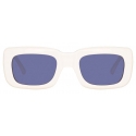 The Attico - The Attico Marfa Rectangular Sunglasses in Cream - ATTICO3C5SUN - The Attico Eyewear by Linda Farrow