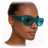The Attico - The Attico Marfa Rectangular Sunglasses in Mint - ATTICO3C4SUN - The Attico Eyewear by Linda Farrow
