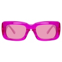 The Attico - The Attico Marfa Rectangular Sunglasses in Pink - ATTICO3C3SUN - The Attico Eyewear by Linda Farrow