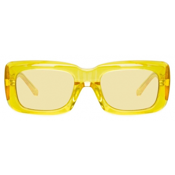 The Attico - The Attico Marfa Rectangular Sunglasses in Yellow - ATTICO3C6SUN - The Attico Eyewear by Linda Farrow