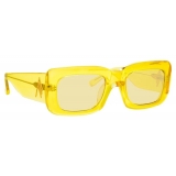 The Attico - The Attico Marfa Rectangular Sunglasses in Yellow - ATTICO3C6SUN - The Attico Eyewear by Linda Farrow